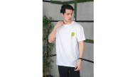 Erkek Kısa Kol Yazlık Tişört Bisiklet Yaka Baskılı Oversize T-Shirt - Beyaz Erkek Kısa Kol Yazlık Tişört Bisiklet Yaka Baskılı Oversize T-Shirt - Beyaz