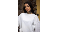 kadın Tişort Bisiklet Yaka Baskılı yazlık Kısa kol Oversize T-Shirt - Beyaz kadın Tişort Bisiklet Yaka Baskılı yazlık Kısa kol Oversize T-Shirt - Beyaz