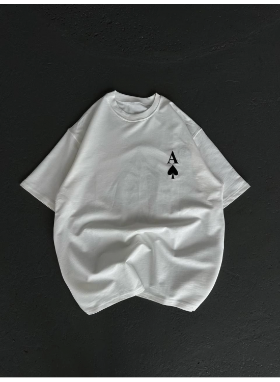 Kadın Baskılı T-Shirt Kısa Kol Bisiklet Yaka Oversize Rahat Kalıp Günlük Tişört - Beyaz Kadın Baskılı T-Shirt Kısa Kol Bisiklet Yaka Oversize Rahat Kalıp Günlük Tişört - Beyaz