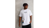 Erkek Bisiklet Yaka Baskılı Oversize T-Shirt - Beyaz Erkek Bisiklet Yaka Baskılı Oversize T-Shirt - Beyaz