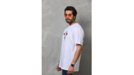 Erkek Baskılı T-Shirt Kısa Kol Bisiklet Yaka Regular Fit Rahat Kalıp Tişört - Beyaz Erkek Baskılı T-Shirt Kısa Kol Bisiklet Yaka Regular Fit Rahat Kalıp Tişört - Beyaz