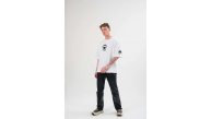 Erkek Kısa Kol Tişört Göğüs ve Kol Bisiklet Yaka Baskılı T-Shirt - Beyaz Erkek Kısa Kol Tişört Göğüs ve Kol Bisiklet Yaka Baskılı T-Shirt - Beyaz