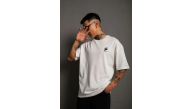 Erkek Kısa Kol Yazlık Tişört Bisiklet Yaka Baskılı Oversize T-Shirt - Beyaz Erkek Kısa Kol Yazlık Tişört Bisiklet Yaka Baskılı Oversize T-Shirt - Beyaz