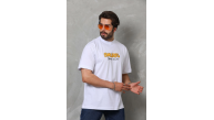 Erkek Kısa Kol Yazlık Tişört Bisiklet Yaka Baskılı Oversize T-Shirt - Beyaz Erkek Kısa Kol Yazlık Tişört Bisiklet Yaka Baskılı Oversize T-Shirt - Beyaz