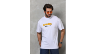 Erkek Kısa Kol Yazlık Tişört Bisiklet Yaka Baskılı Oversize T-Shirt - Beyaz Erkek Kısa Kol Yazlık Tişört Bisiklet Yaka Baskılı Oversize T-Shirt - Beyaz