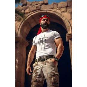 Erkek Kısa Kol Yazlık Tişört Bisiklet Yaka Baskılı Oversize T-Shirt - Beyaz