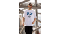 Erkek Kısa Kol Yazlık Tişört Bisiklet Yaka YALE Baskılı T-Shirt - Beyaz Erkek Kısa Kol Yazlık Tişört Bisiklet Yaka YALE Baskılı T-Shirt - Beyaz