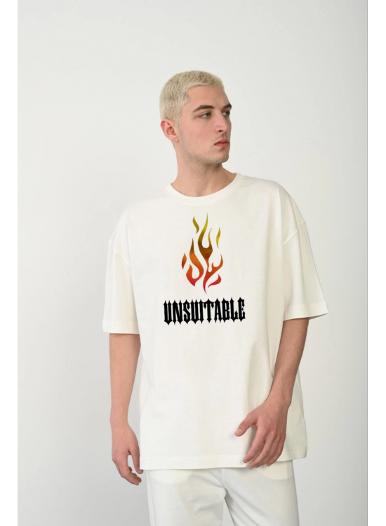 Erkek Baskılı T-Shirt Kısa Kol Bisiklet Yaka Regular Fit Rahat Kalıp Günlük Tişört - Beyaz Erkek Baskılı T-Shirt Kısa Kol Bisiklet Yaka Regular Fit Rahat Kalıp Günlük Tişört - Beyaz