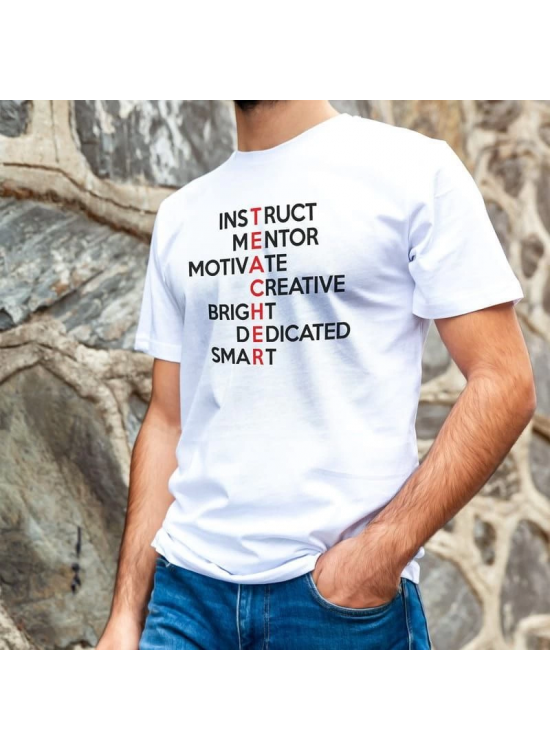 Erkek Kısa Kol Yazlık Tişört Bisiklet Yaka Baskılı Oversize T-Shirt - Beyaz Erkek Kısa Kol Yazlık Tişört Bisiklet Yaka Baskılı Oversize T-Shirt - Beyaz