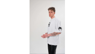 Erkek Kısa Kol Tişört Göğüs ve Kol Bisiklet Yaka Baskılı T-Shirt - Beyaz Erkek Kısa Kol Tişört Göğüs ve Kol Bisiklet Yaka Baskılı T-Shirt - Beyaz
