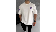 Erkek Kısa Kol Tişört Bisiklet Yaka W Wildone Baskılı T-Shirt - Beyaz Erkek Kısa Kol Tişört Bisiklet Yaka W Wildone Baskılı T-Shirt - Beyaz