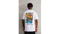 Erkek Bisiklet Yaka Baskılı Oversize T-Shirt - Beyaz Erkek Bisiklet Yaka Baskılı Oversize T-Shirt - Beyaz
