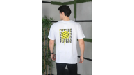 Erkek Kısa Kol Yazlık Tişört Bisiklet Yaka Baskılı Oversize T-Shirt - Beyaz Erkek Kısa Kol Yazlık Tişört Bisiklet Yaka Baskılı Oversize T-Shirt - Beyaz