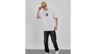 Erkek Kısa Kol Yazlık Tişört Bisiklet Yaka Baskılı Oversize T-Shirt - Beyaz Erkek Kısa Kol Yazlık Tişört Bisiklet Yaka Baskılı Oversize T-Shirt - Beyaz