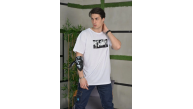 Erkek Kısa Kol Yazlık Tişört Bisiklet Yaka Baskılı Oversize T-Shirt - Beyaz Erkek Kısa Kol Yazlık Tişört Bisiklet Yaka Baskılı Oversize T-Shirt - Beyaz