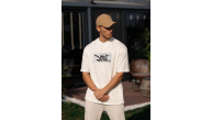 Erkek Kısa Kol Yazlık Tişört Bisiklet Yaka Baskılı Oversize T-Shirt - Beyaz Erkek Kısa Kol Yazlık Tişört Bisiklet Yaka Baskılı Oversize T-Shirt - Beyaz