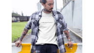 Erkek Tişort Bisiklet Yaka Baskılı Kısa kol T-Shirt - Beyaz