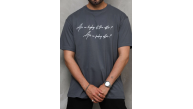Erkek Kısa Kol Yazlık Tişört Bisiklet Yaka Baskılı Oversize T-Shirt - Füme Erkek Kısa Kol Yazlık Tişört Bisiklet Yaka Baskılı Oversize T-Shirt - Füme