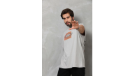 Erkek Baskılı T-Shirt Kısa Kol Bisiklet Yaka Regular Fit Rahat Kalıp Tişört -  Gri
