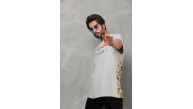 Erkek Kısa Kol Yazlık Tişört Bisiklet Yaka Baskılı Oversize T-Shirt - Gri