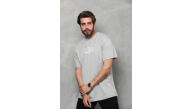 Erkek Kısa Kol Yazlık Tişört Bisiklet Yaka Baskılı Oversize T-Shirt - Gri Erkek Kısa Kol Yazlık Tişört Bisiklet Yaka Baskılı Oversize T-Shirt - Gri
