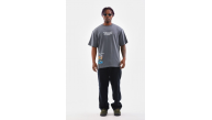 Erkek Tişort Bisiklet Yaka Baskılı Oversize T-Shirt - Gri Erkek Tişort Bisiklet Yaka Baskılı Oversize T-Shirt - Gri