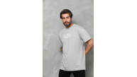 Erkek Kısa Kol Yazlık Tişört Bisiklet Yaka Baskılı Oversize T-Shirt - Gri Erkek Kısa Kol Yazlık Tişört Bisiklet Yaka Baskılı Oversize T-Shirt - Gri