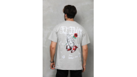 Erkek Kısa Kol Yazlık Tişört Bisiklet Yaka Baskılı Oversize T-Shirt - Gri Erkek Kısa Kol Yazlık Tişört Bisiklet Yaka Baskılı Oversize T-Shirt - Gri