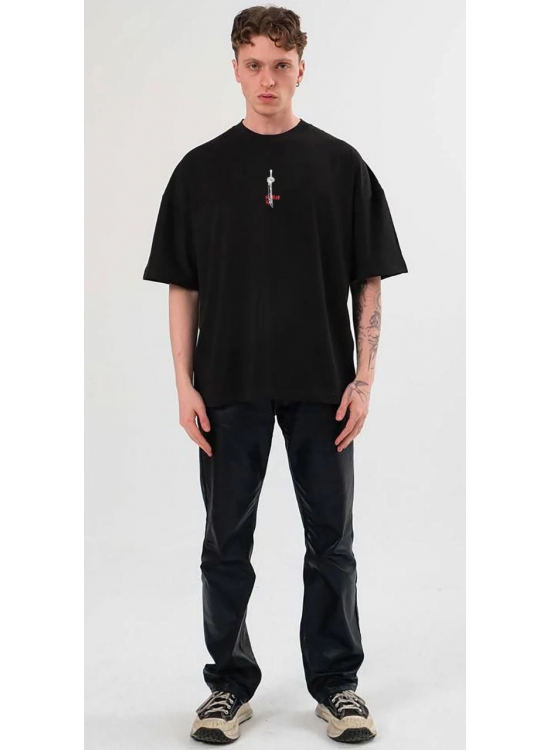 Erkek Baskılı T-Shirt Kısa Kol Bisiklet Yaka Regular Fit Rahat Kalıp Günlük Tişört - Siyah Erkek Baskılı T-Shirt Kısa Kol Bisiklet Yaka Regular Fit Rahat Kalıp Günlük Tişört - Siyah