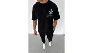 Erkek Baskılı T-Shirt Kısa Kol Bisiklet Yaka Regular Fit Rahat Kalıp Günlük Tişört - Siyah Erkek Baskılı T-Shirt Kısa Kol Bisiklet Yaka Regular Fit Rahat Kalıp Günlük Tişört - Siyah