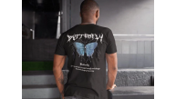 Erkek Tişort Bisiklet Yaka Kelebek Baskılı Kısa kol T-Shirt - Siyah Erkek Tişort Bisiklet Yaka Kelebek Baskılı Kısa kol T-Shirt - Siyah