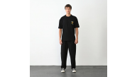 Erkek Kısa Kol Yazlık Tişört Bisiklet Yaka Baskılı Oversize T-Shirt - Siyah Erkek Kısa Kol Yazlık Tişört Bisiklet Yaka Baskılı Oversize T-Shirt - Siyah