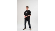 Erkek Kısa Kol Tişört Göğüs ve Kol Bisiklet Yaka Baskılı T-Shirt - Siyah Erkek Kısa Kol Tişört Göğüs ve Kol Bisiklet Yaka Baskılı T-Shirt - Siyah