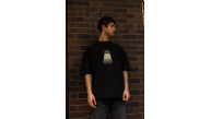 Erkek Kısa Kol Yazlık Tişört Bisiklet Yaka Baskılı Oversize T-Shirt - Siyah Erkek Kısa Kol Yazlık Tişört Bisiklet Yaka Baskılı Oversize T-Shirt - Siyah