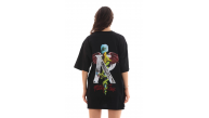 Kadın Baskılı T-Shirt Kısa Kol Bisiklet Yaka Regular Fit Rahat Kalıp Günlük Tişört -Siyah Kadın Baskılı T-Shirt Kısa Kol Bisiklet Yaka Regular Fit Rahat Kalıp Günlük Tişört -Siyah
