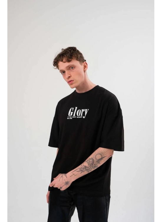Erkek Tişört Yazlık Bisiklet Yaka Baskılı Kısa kol T-Shirt - Siyah Erkek Tişört Yazlık Bisiklet Yaka Baskılı Kısa kol T-Shirt - Siyah