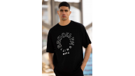 Erkek Baskılı T-Shirt Kısa Kol Bisiklet Yaka Regular Fit Rahat Kalıp Günlük Tişört - Siyah Erkek Baskılı T-Shirt Kısa Kol Bisiklet Yaka Regular Fit Rahat Kalıp Günlük Tişört - Siyah