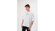 Erkek Kısa Kol Yazlık Tişört Bisiklet Yaka Baskılı Oversize T-Shirt - Beyaz Erkek Kısa Kol Yazlık Tişört Bisiklet Yaka Baskılı Oversize T-Shirt - Beyaz