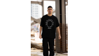 Erkek Baskılı T-Shirt Kısa Kol Bisiklet Yaka Regular Fit Rahat Kalıp Günlük Tişört - Siyah Erkek Baskılı T-Shirt Kısa Kol Bisiklet Yaka Regular Fit Rahat Kalıp Günlük Tişört - Siyah