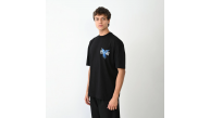 Erkek Baskılı T-Shirt Kısa Kol Bisiklet Yaka Regular Fit Rahat Kalıp Günlük Tişört - Siyah Erkek Baskılı T-Shirt Kısa Kol Bisiklet Yaka Regular Fit Rahat Kalıp Günlük Tişört - Siyah