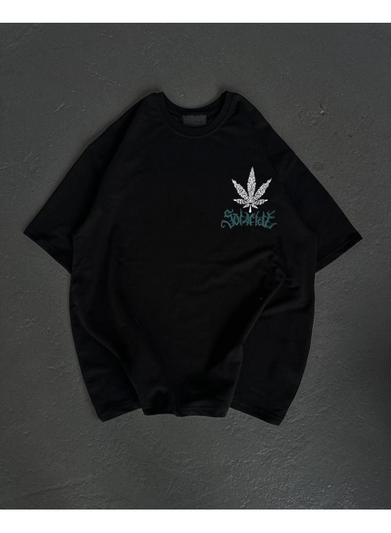 Kadın Baskılı T-Shirt Kısa Kol Bisiklet Yaka Oversize Rahat Kalıp Günlük Tişört - Siyah Kadın Baskılı T-Shirt Kısa Kol Bisiklet Yaka Oversize Rahat Kalıp Günlük Tişört - Siyah