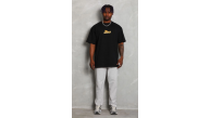 Erkek Kısa Kol Yazlık Tişört Bisiklet Yaka Baskılı Oversize T-Shirt - Siyah Erkek Kısa Kol Yazlık Tişört Bisiklet Yaka Baskılı Oversize T-Shirt - Siyah