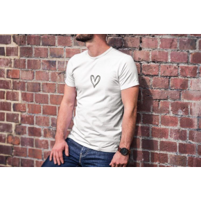 Erkek Kısa Kol Yazlık Tişört Bisiklet Yaka Baskılı Oversize T-Shirt - Beyaz