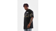 Erkek Kısa Kol Yazlık Tişört Bisiklet Yaka Baskılı Oversize T-Shirt - Siyah Erkek Kısa Kol Yazlık Tişört Bisiklet Yaka Baskılı Oversize T-Shirt - Siyah