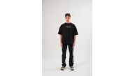 Kadın Baskılı T-Shirt Kısa Kol Bisiklet Yaka Oversize Rahat Kalıp Günlük Tişört - Siyah Kadın Baskılı T-Shirt Kısa Kol Bisiklet Yaka Oversize Rahat Kalıp Günlük Tişört - Siyah