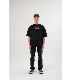 Kadın Baskılı T-Shirt Kısa Kol Bisiklet Yaka Oversize Rahat Kalıp Günlük Tişört   - Siyah
