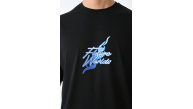Erkek Kısa Kol Yazlık Tişört Bisiklet Yaka Baskılı Oversize T-Shirt - Siyah