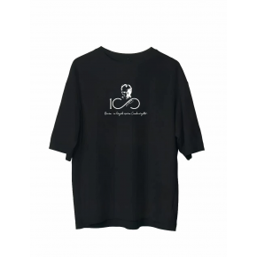 Erkek Baskılı T-Shirt Kısa Kol Bisiklet Yaka Regular Fit Rahat Kalıp Günlük Tişört - Siyah