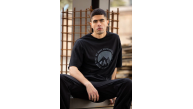 Erkek Baskılı T-Shirt Kısa Kol Bisiklet Yaka Regular Fit Rahat Kalıp Günlük Tişört - Siyah Erkek Baskılı T-Shirt Kısa Kol Bisiklet Yaka Regular Fit Rahat Kalıp Günlük Tişört - Siyah