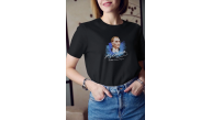 Kadın Kısa Kol Yazlık Tişört Bisiklet Yaka ATATÜRK Baskılı T-Shirt - Siyah Kadın Kısa Kol Yazlık Tişört Bisiklet Yaka ATATÜRK Baskılı T-Shirt - Siyah